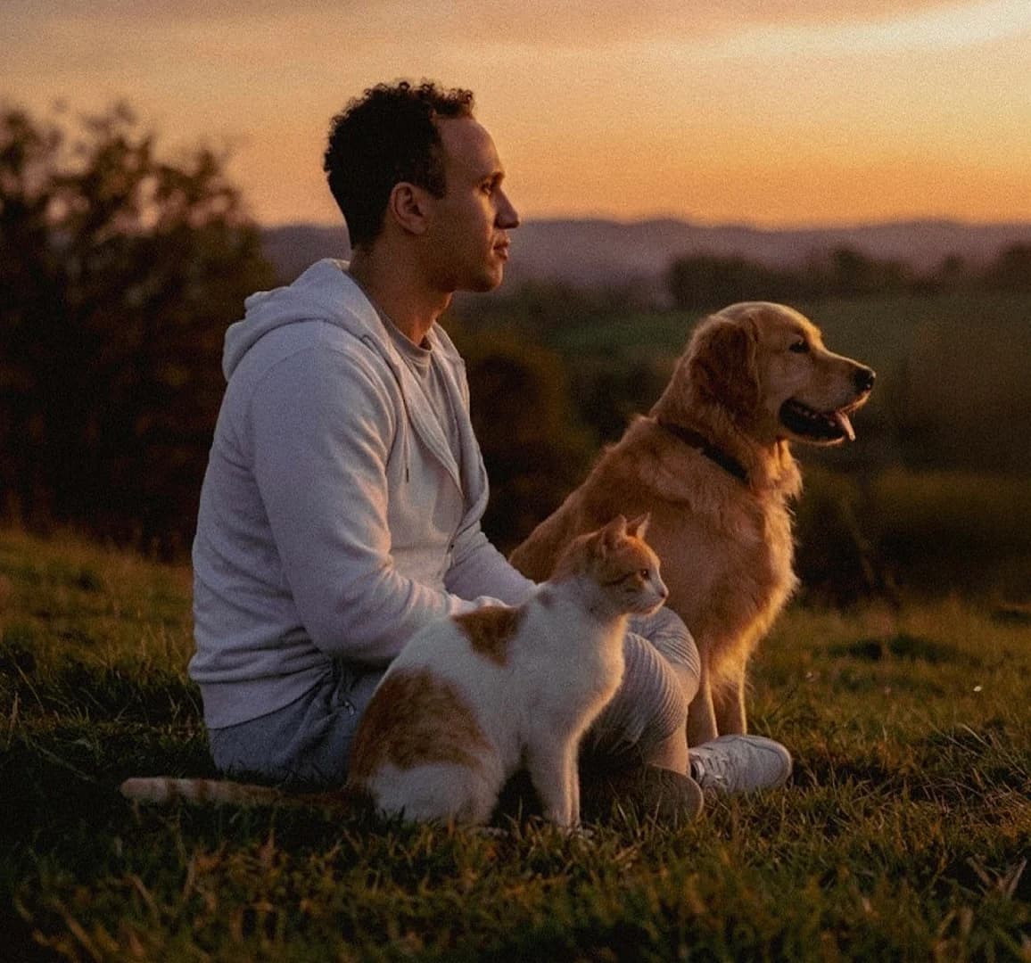 Brand ambassador with a pet